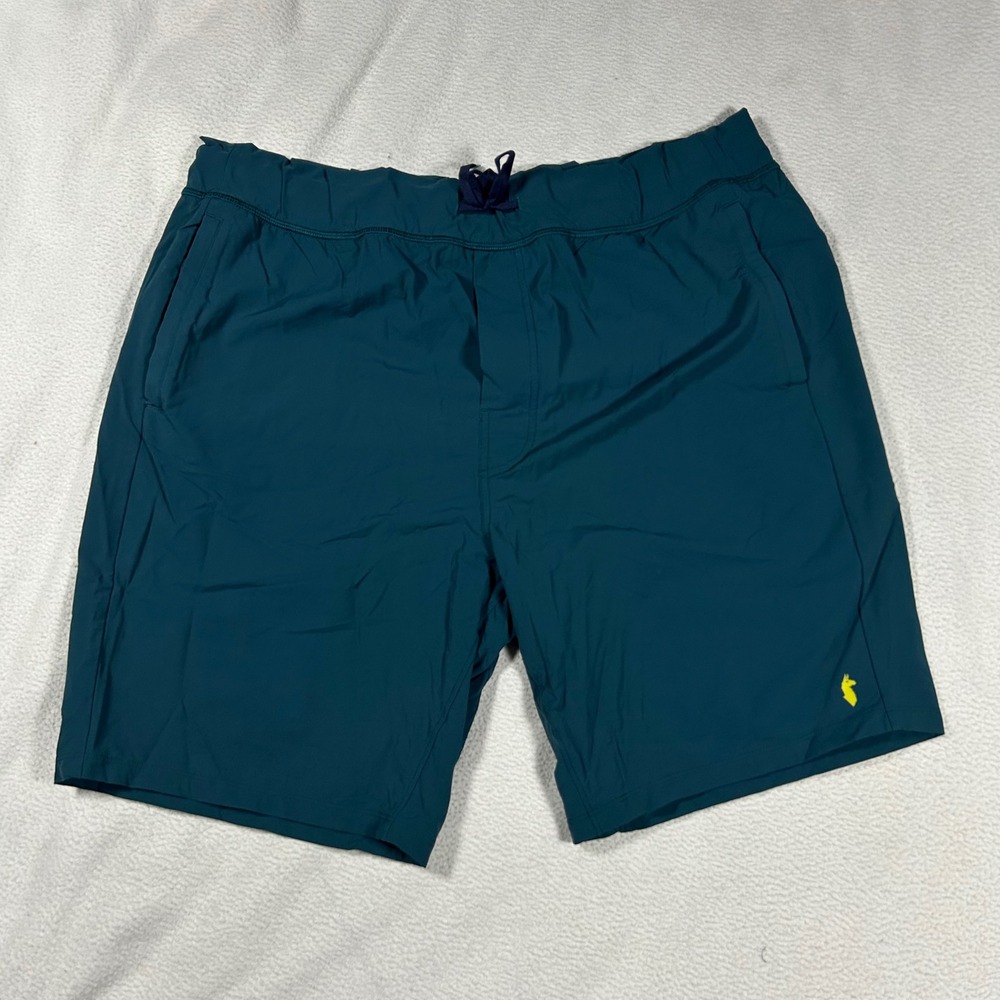 Cotopaxi Active Shorts‎ Mens XXL 2XL Teal Blue Nylon Spandex Llama Drawstring